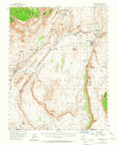 United States Geological Survey Hurricane, UT (1954, 62500-Scale) digital map