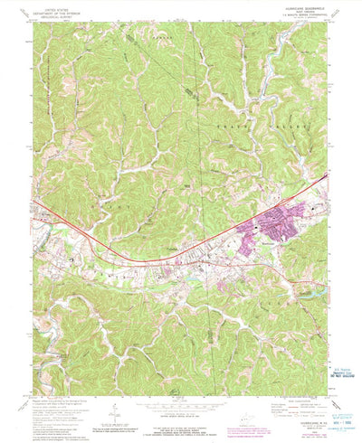 United States Geological Survey Hurricane, WV (1972, 24000-Scale) digital map