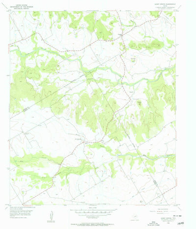 United States Geological Survey Hurst Spring, TX (1956, 24000-Scale) digital map