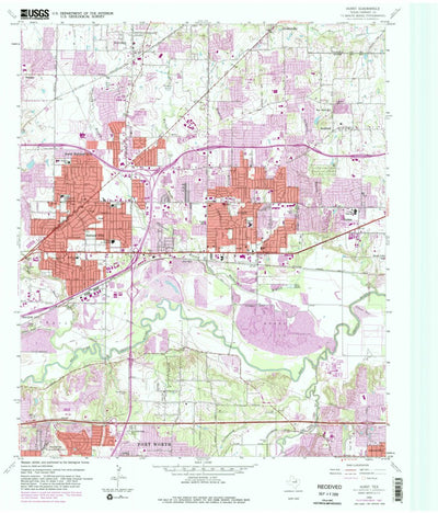 United States Geological Survey Hurst, TX (1959, 24000-Scale) digital map