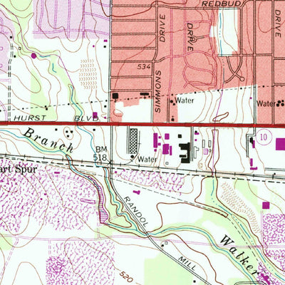 United States Geological Survey Hurst, TX (1959, 24000-Scale) digital map