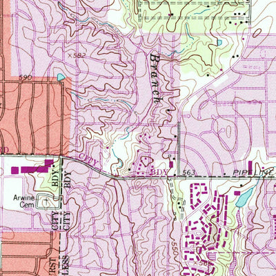 United States Geological Survey Hurst, TX (1959, 24000-Scale) digital map