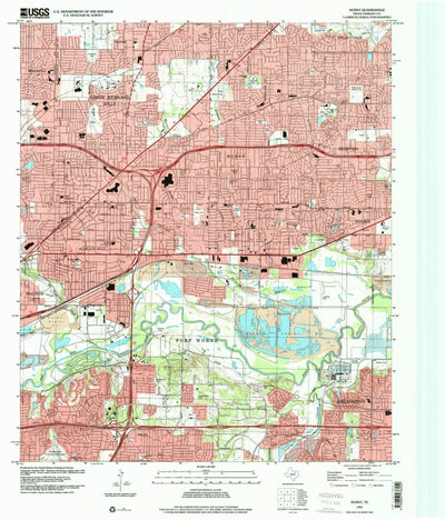 United States Geological Survey Hurst, TX (1995, 24000-Scale) digital map