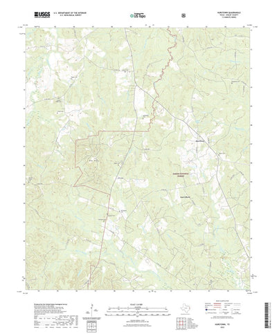United States Geological Survey Hurstown, TX (2022, 24000-Scale) digital map