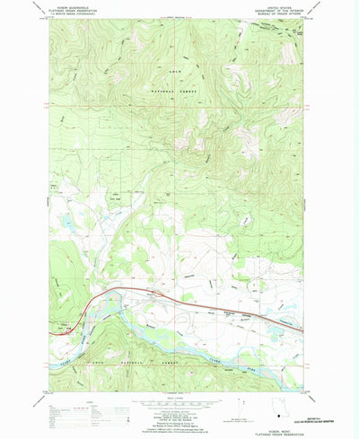 United States Geological Survey Huson, MT (1988, 24000-Scale) digital map