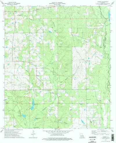 United States Geological Survey Husser, LA (1974, 24000-Scale) digital map
