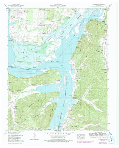 United States Geological Survey Hustburg, TN (1949, 24000-Scale) digital map