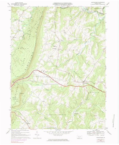United States Geological Survey Hustontown, PA (1968, 24000-Scale) digital map