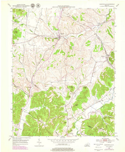 United States Geological Survey Hustonville, KY (1952, 24000-Scale) digital map