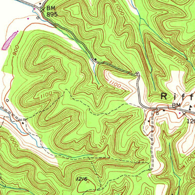 United States Geological Survey Hustonville, KY (1952, 24000-Scale) digital map