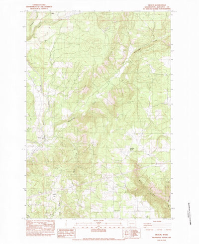 United States Geological Survey Husum, WA (1983, 24000-Scale) digital map