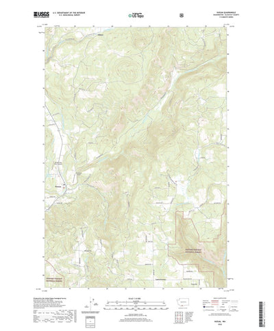 United States Geological Survey Husum, WA (2020, 24000-Scale) digital map