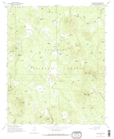 United States Geological Survey Hutch Mountain, AZ (1965, 24000-Scale) digital map