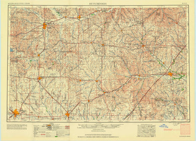 United States Geological Survey Hutchinson, KS (1959, 250000-Scale) digital map