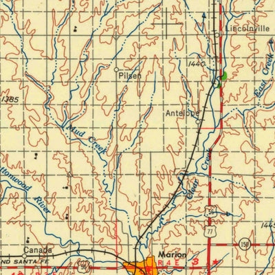 United States Geological Survey Hutchinson, KS (1959, 250000-Scale) digital map