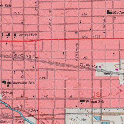 United States Geological Survey Hutchinson, KS (1960, 24000-Scale) digital map