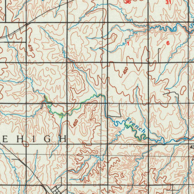 United States Geological Survey Hutchinson, KS (1985, 100000-Scale) digital map