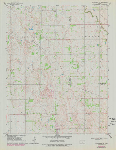 United States Geological Survey Hutchinson NW, KS (1965, 24000-Scale) digital map