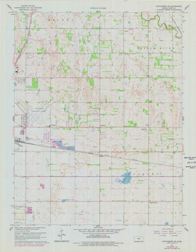 United States Geological Survey Hutchinson SE, KS (1961, 24000-Scale) digital map