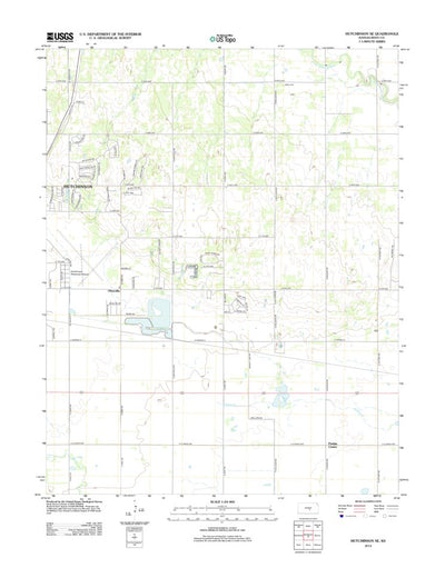 United States Geological Survey Hutchinson SE, KS (2012, 24000-Scale) digital map