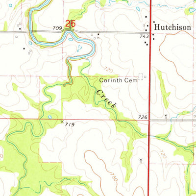 United States Geological Survey Hutchison, MO (1973, 24000-Scale) digital map