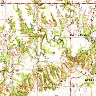United States Geological Survey Hutsonville, IL-IN (1957, 62500-Scale) digital map