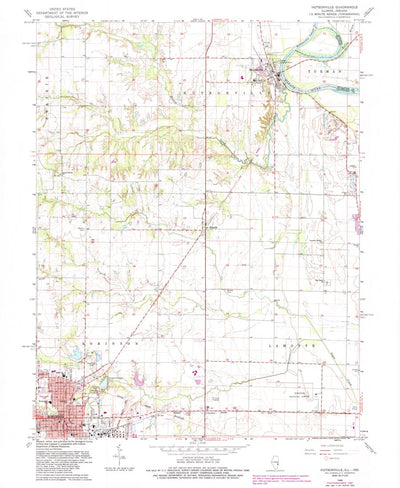 United States Geological Survey Hutsonville, IL-IN (1966, 24000-Scale) digital map