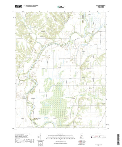 United States Geological Survey Hutton, IN (2019, 24000-Scale) digital map