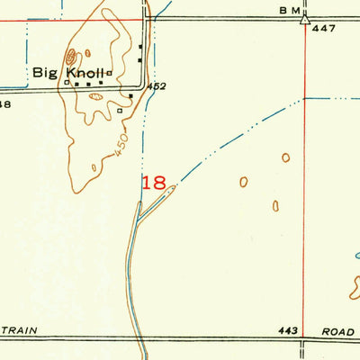 United States Geological Survey Hutton, IN-IL (1952, 24000-Scale) digital map