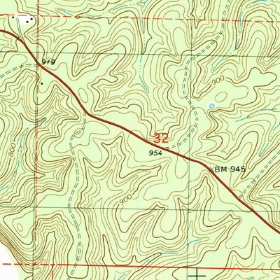 United States Geological Survey Huzzah, MO (1978, 24000-Scale) digital map