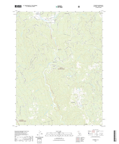 United States Geological Survey Hyampom, CA (2022, 24000-Scale) digital map