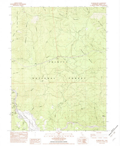 United States Geological Survey Hyampom Mountain, CA (1982, 24000-Scale) digital map