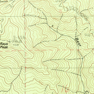 United States Geological Survey Hyampom Mountain, CA (1982, 24000-Scale) digital map
