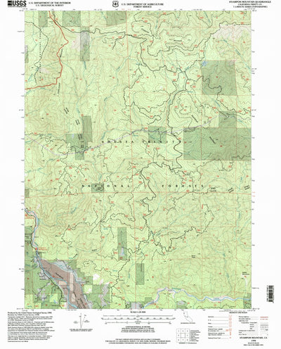 United States Geological Survey Hyampom Mountain, CA (1998, 24000-Scale) digital map