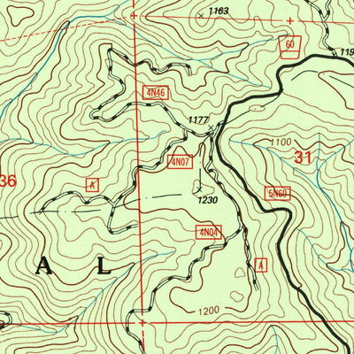 United States Geological Survey Hyampom Mountain, CA (1998, 24000-Scale) digital map