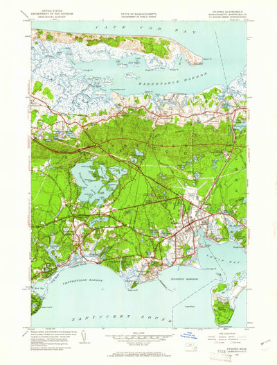 United States Geological Survey Hyannis, MA (1950, 24000-Scale) digital map