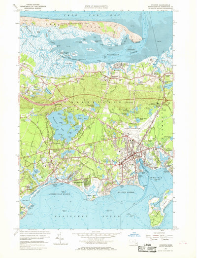 United States Geological Survey Hyannis, MA (1961, 24000-Scale) digital map