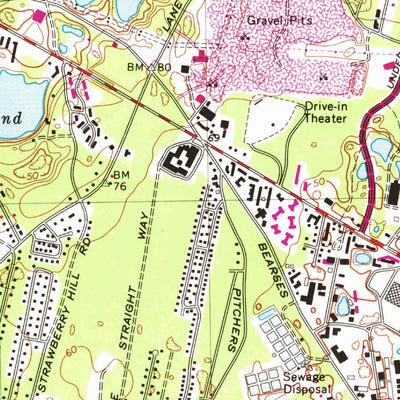 United States Geological Survey Hyannis, MA (1974, 25000-Scale) digital map