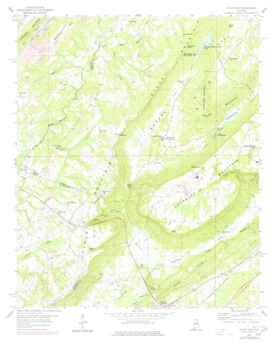 United States Geological Survey Hyatt Gap, AL (1958, 24000-Scale) digital map