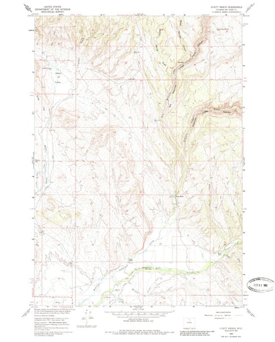 United States Geological Survey Hyatt Ranch, WY (1960, 24000-Scale) digital map