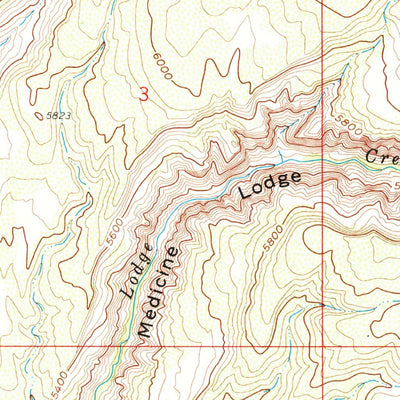 United States Geological Survey Hyatt Ranch, WY (1960, 24000-Scale) digital map