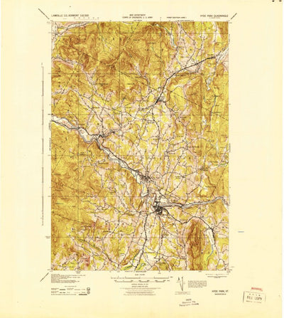 United States Geological Survey Hyde Park, VT (1943, 62500-Scale) digital map