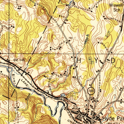 United States Geological Survey Hyde Park, VT (1943, 62500-Scale) digital map
