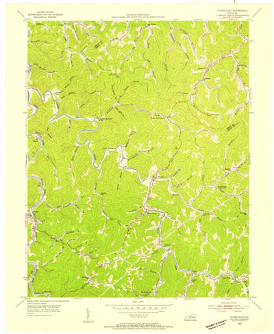 United States Geological Survey Hyden East, KY (1954, 24000-Scale) digital map