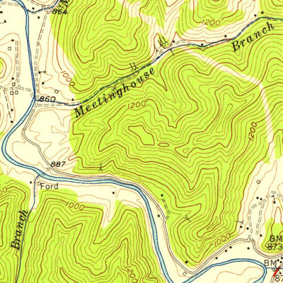 United States Geological Survey Hyden East, KY (1954, 24000-Scale) digital map