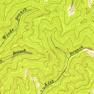 United States Geological Survey Hyden East, KY (1954, 24000-Scale) digital map
