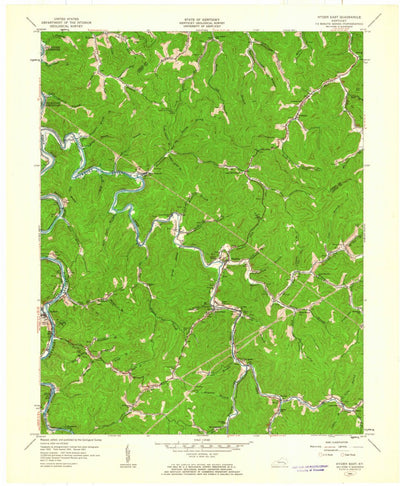 United States Geological Survey Hyden East, KY (1961, 24000-Scale) digital map