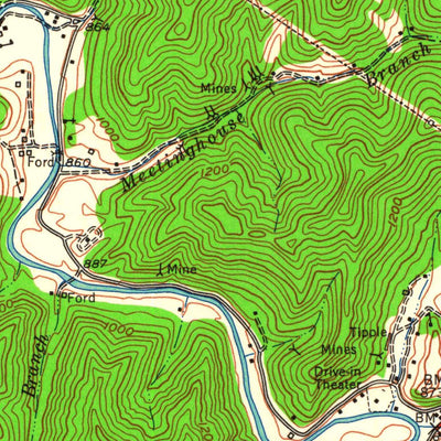United States Geological Survey Hyden East, KY (1961, 24000-Scale) digital map
