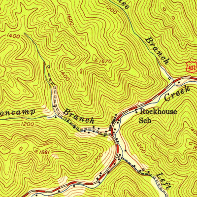 United States Geological Survey Hyden West, KY (1953, 24000-Scale) digital map