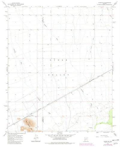 United States Geological Survey Hyder, AZ (1965, 24000-Scale) digital map